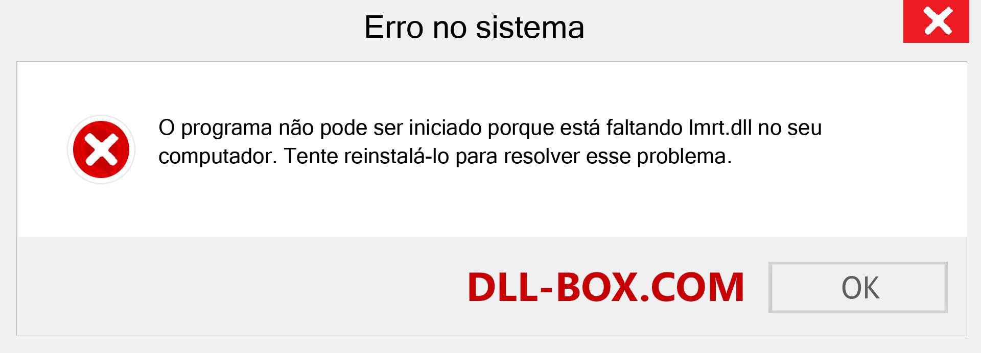 Arquivo lmrt.dll ausente ?. Download para Windows 7, 8, 10 - Correção de erro ausente lmrt dll no Windows, fotos, imagens